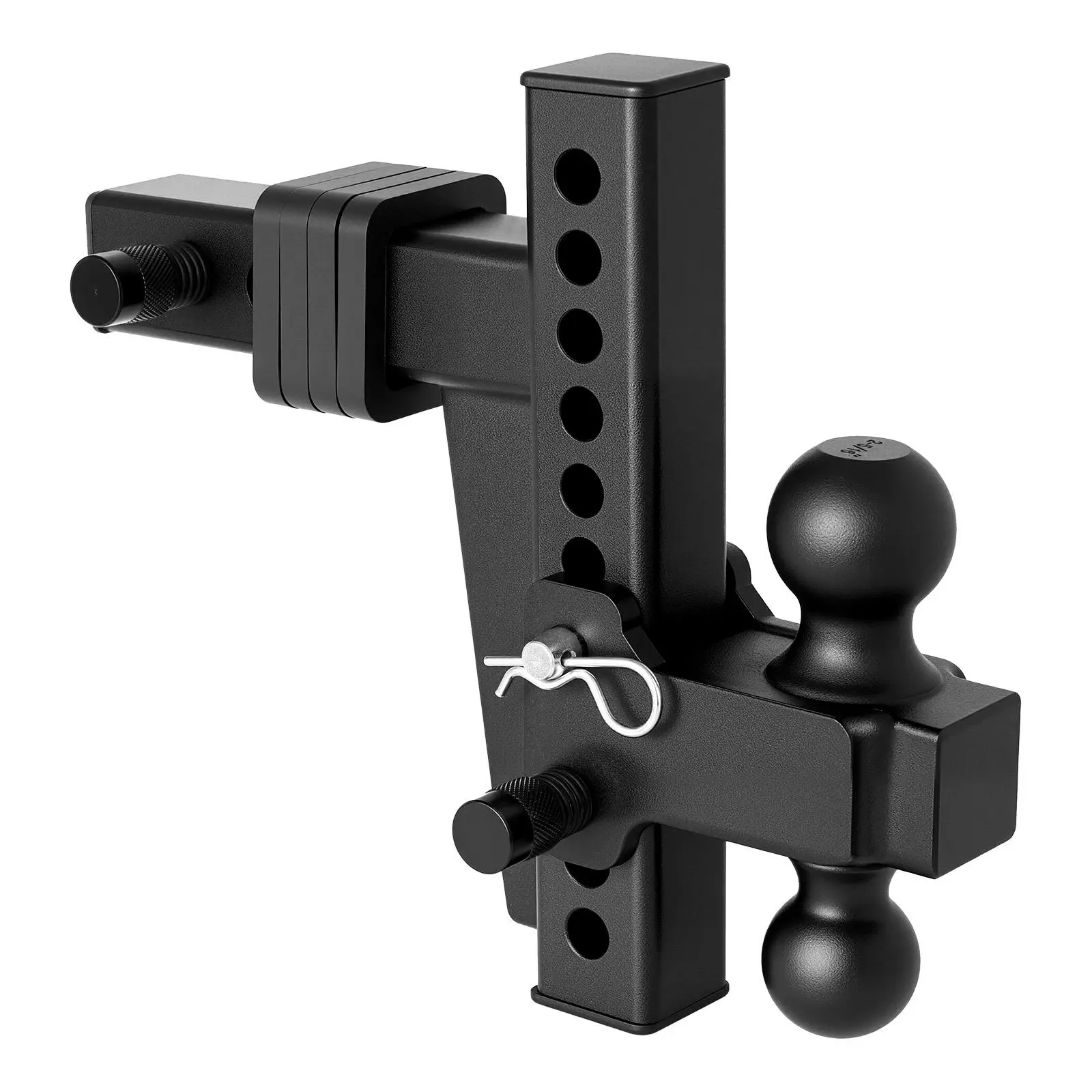 【Summerfinds】VEVOR Adjustable Trailer Hitch,Fit 2 Inch ReceiverTrailer Hitch Mount with 2 Inch & 2-5/16 Inch Balls18500 lbs GTW8 Inch DropTowing Ball Mounts for RVsOff-Road Vehicles and TrucksBlack