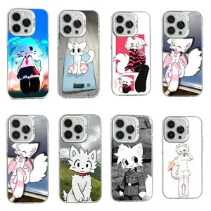 Furry Cute Art B-Boykisser Phone Case for iPhone 17, 16, 15, 14, 13, 12, 11 Pro Air Plus ProMax and Samsung S26-S20 Ultra Plus FE shock-absorbing phone cases, fashionable gift