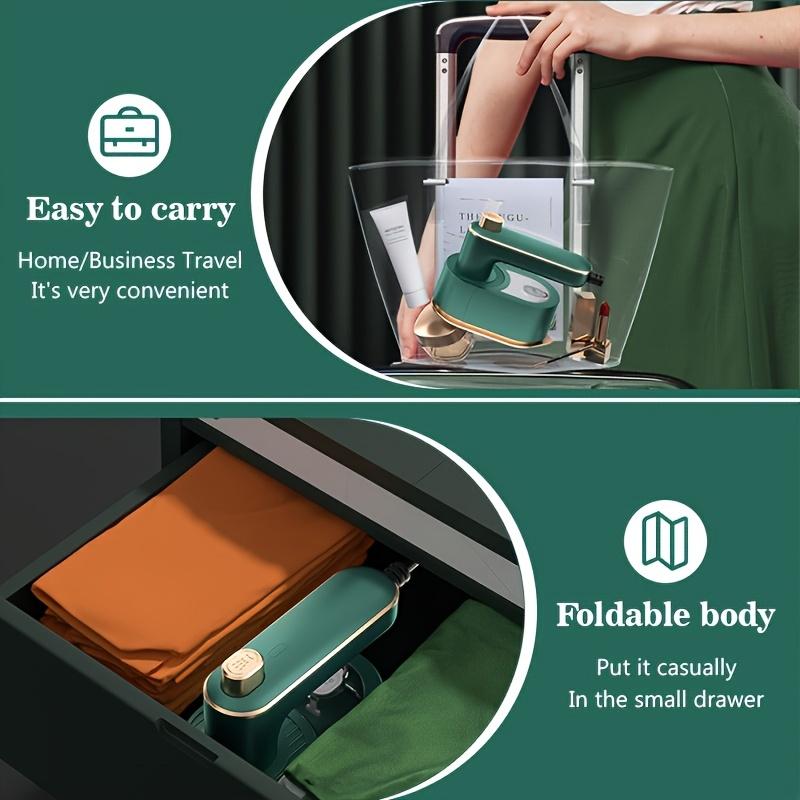 Mini Portable Folding Steam Iron,  Rotating New Iron Steamer for Clothes, Fast Heating, Handheld, Quick Wrinkle, Compact Handheld Steam Iron for Travel, College Dorm, Back To School, Apartment, Home Office