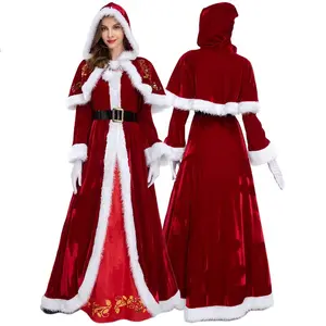 New Christmas Performance Costume Long Sleeve Unisex Santa Claus Christmas Outfit Christmas Performance Costume New Year Festival Women's Clothing