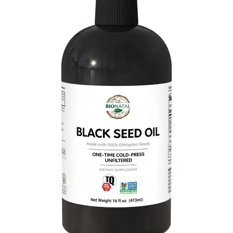 BioNatal Ethiopian Black Seed Oil 16 oz (PET) Plastic Bottle | 100% Pure Nigella Sativa (Black Cumin) Oil, Cold-Pressed 77–98°F, Unrefined & Unfiltered with Natural Sediment | Fresh Crop, Non-GMO, Small Batch | High Thymoquinone (TQ) Up to 4.64%