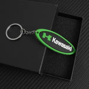 Rubber Motorcycle Key Ring, 3D Motorcycle Accessories, Keychain for Kawasaki Models, Durable Rubber Material, Perfect Fit Design