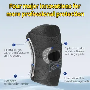 1pc/2Pcs Plus Size Knee Brace for Knee Pain, Compression Knee Support with Air Mesh Fabric, Adjustable Knee Wrap with Side Stabilizers, Ultra-Soft Bandage for Sports, Running, Meniscus Tear, ACL, Arthritis Relief