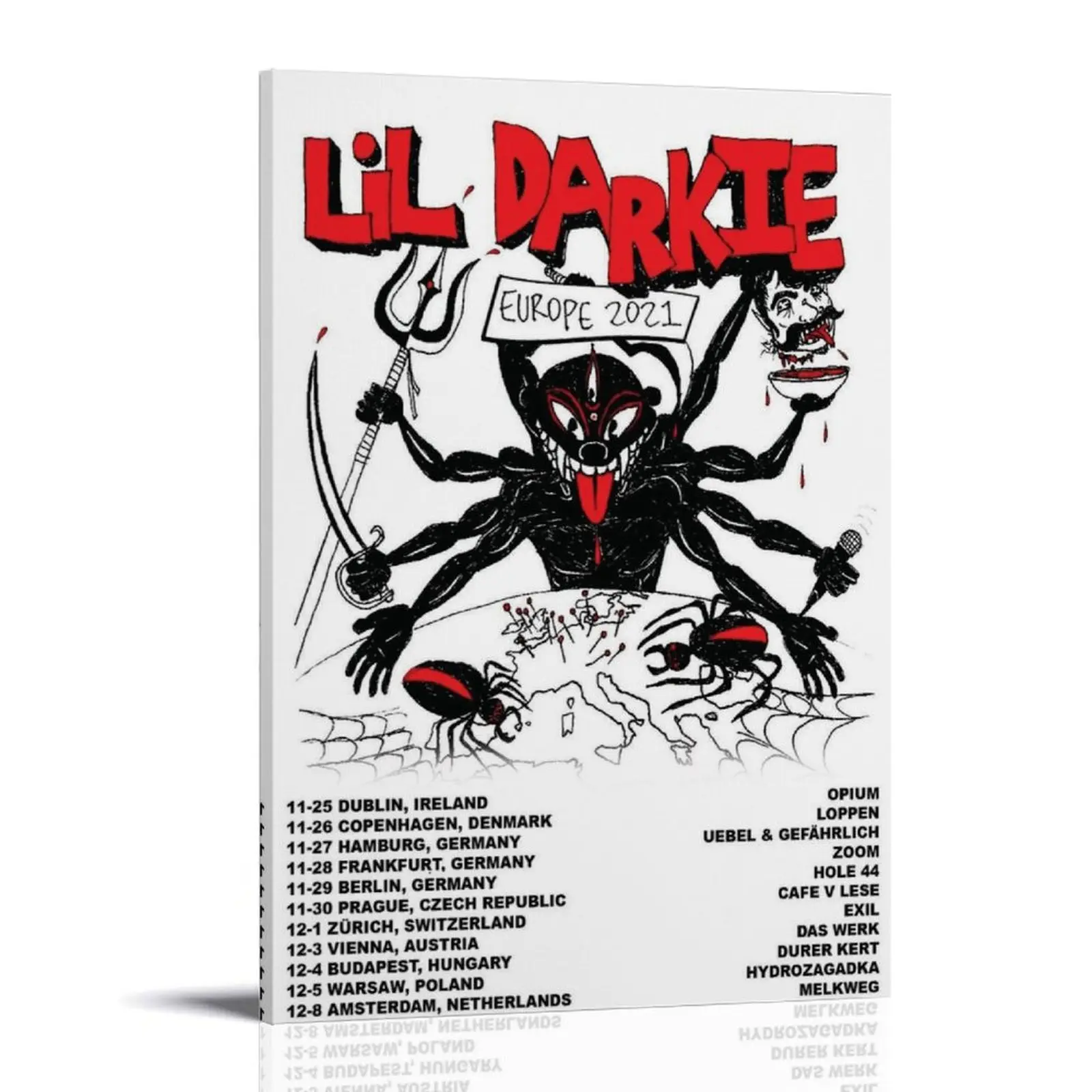 Lil-Darkie Poster Posters Music Album Cover Posters Canvas Wall Art High-Resolution Vintage Band & Artist Prints for Room