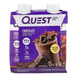 Quest Nutrition Protein Shake, Chocolate, 4 Shakes, 11 fl oz (325 ml) Each