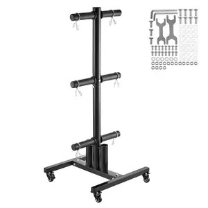 【Summervibes】VEVOR Weight Plate Rack, Vertical Weight Plate Tree for 2-Inch Weight Plates, Standard Weight Plate Tree with Wheels, 1000 lbs Load Capacity Weight Storage Holder, Home Gym Barbell Rack Storage Stand