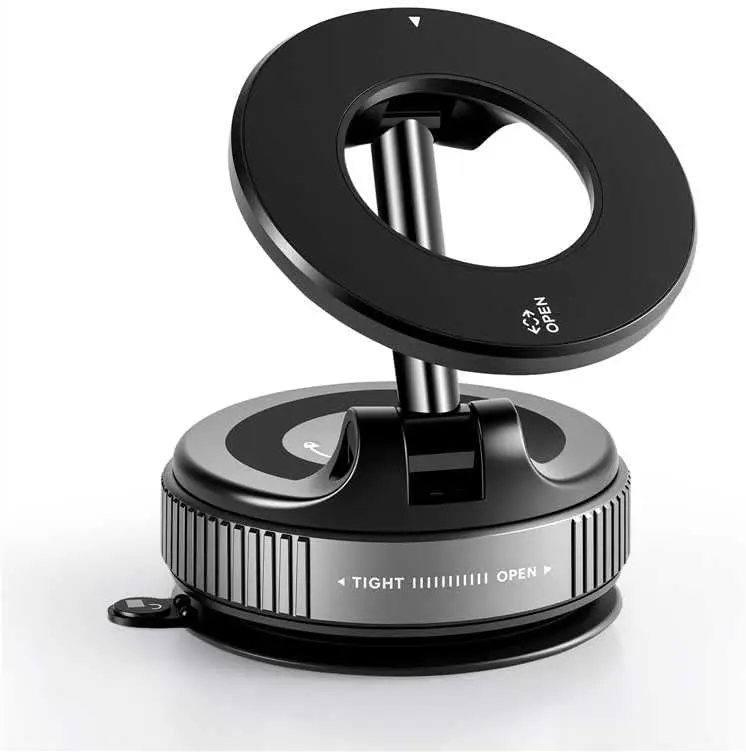 2026 Upgraded Vacuum Magnetic Car Phone Holder Mount [85 LBS Strongest Suction] 360° Adjustable Magnetic Phone Holder, Foldable Car Mount for All cellphones