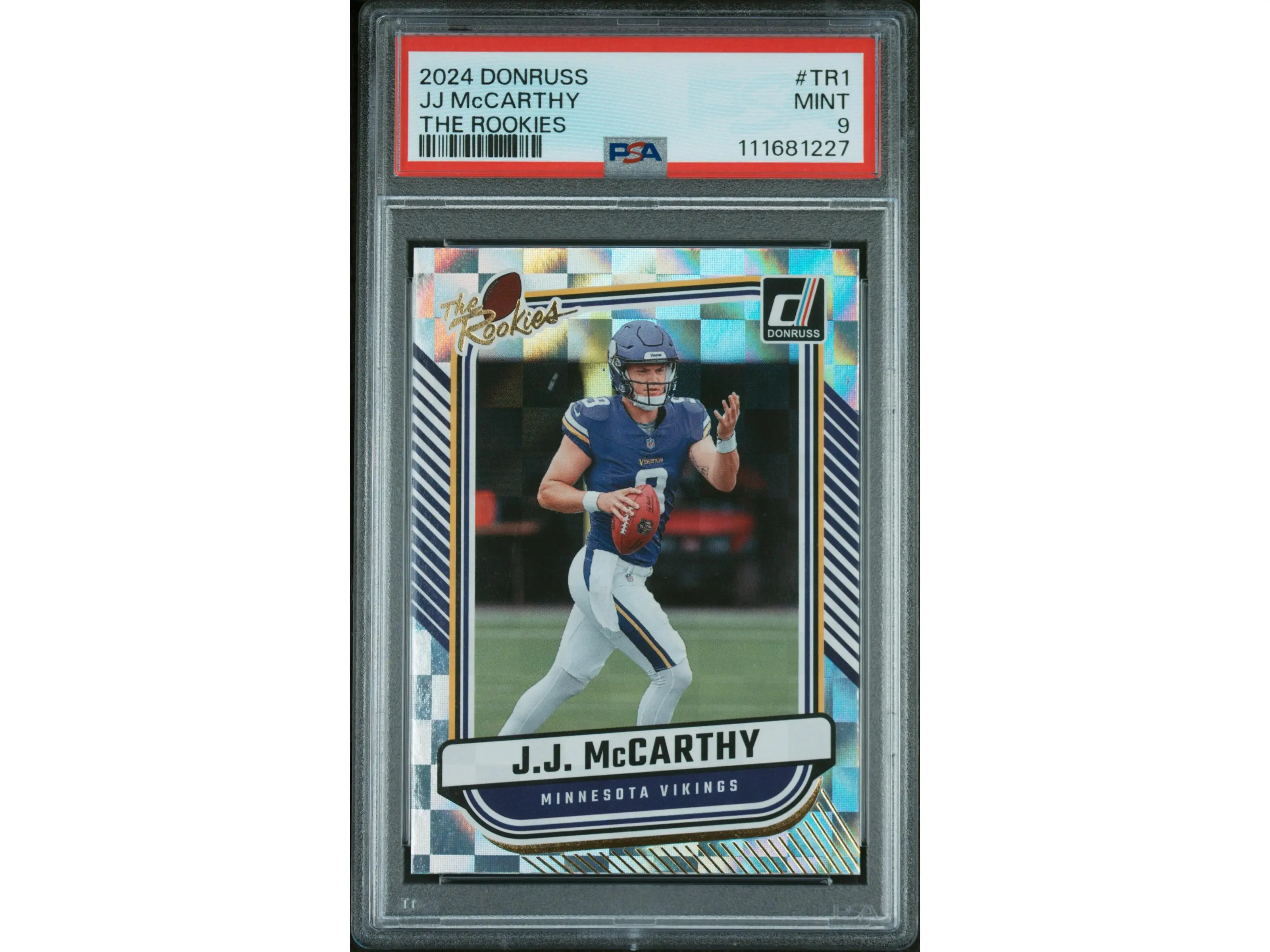 2024 Panini Donruss the Rookies JJ Mccarthy #TR1 PSA 9
