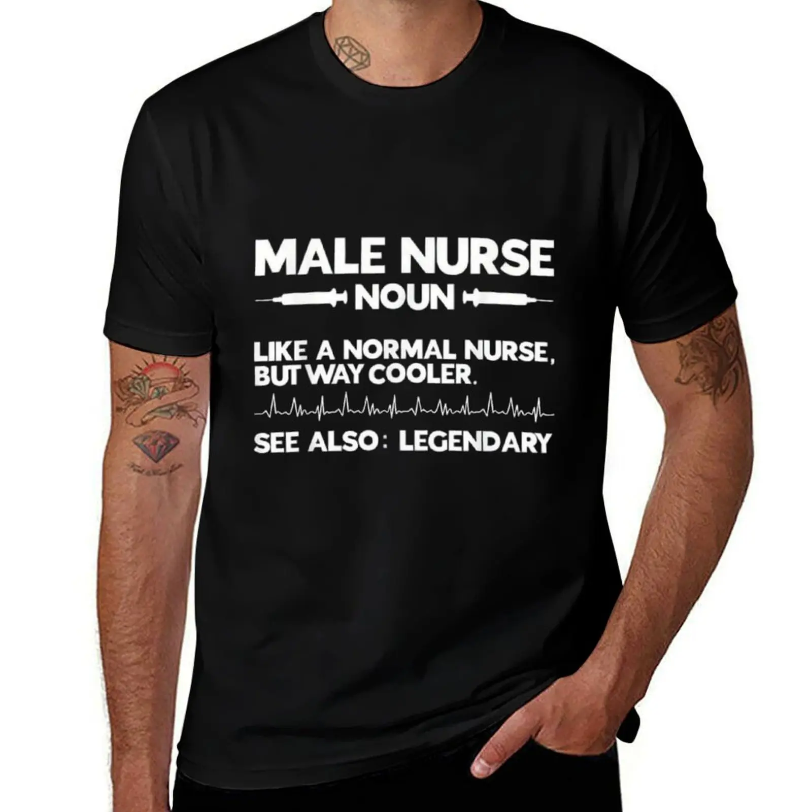 Male Nurse Definition Male Nursing Murse Mens T Shirts Cotton Short Sleeve T-Shirt Crew Neck Tees Casual Shirt