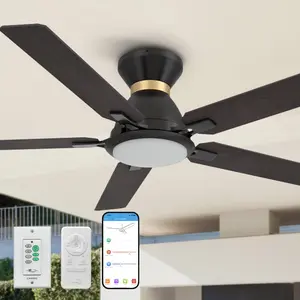 Essex Ⅱ Smart Low Profile Ceiling Fan with LED Light Outdoor/Indoor 52 inch