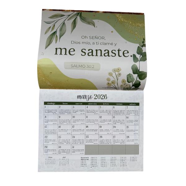 2026 Calendar with Bible Verses - Spanish