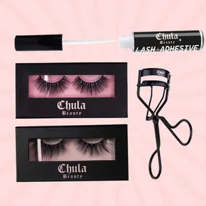 4 Piece Bundle - Chacalosa Lash, Kilos Lash, Eyelash Curler & Lash Glue - Chula Beauty $48 Value Set for Dramatic Lash Lover Look