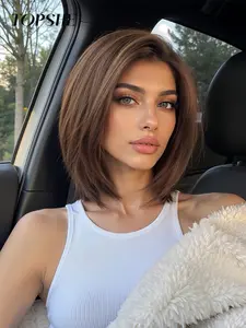 Women's Straight Lace Front Wig, 13x6 High Definition Hairline, Shoulder-Length, Heat Resistant, Comfortable & Breathable, Lace Frontal Wig, Synthetic Lace Wig
