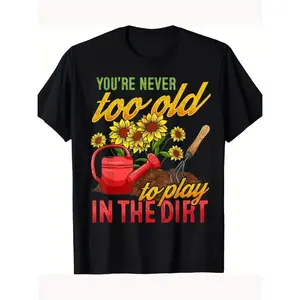 Funny Gardening Plants Gardener 220g 100% Cotton T-Shirt