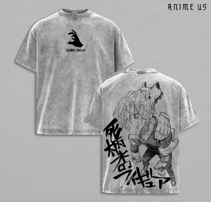 Shigaraki Tomura x My Hero Academia T-Shirt Washed , Quirk Decay Anime Tee, Vintage Washed Oversized Streetwear, Japanese Manga Graphic Shirt, BNHA Villain Apparel