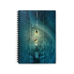 Everything's Ghibli Studio Accessories Store - (9 Special Designs) Spirited Away Inspired Collection Notebooks Anime Journal Ghibli Gifts Stationery Cute Notes 90gsm Paper Metal Spiral Binding Eco-Friendly 6x8 Compact Size