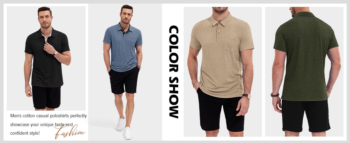 AUSELILY Menswear Men's Short-Sleeve Casual Color-Block Collar Polo Henley Shirt, Men's Casual Clothes, Shortsleeve,clothes for back to school,first day of school outfits AUSELILY Menswear Men's Short-Sleeve Casual Color-Block Collar Polo Henley Shirt, Men's Casual Clothes, Shortsleeve,clothes for back to school,first day of school outfits