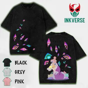 Kinger TADC v3 The Amazing Digital Circus Double Printed Lightweight Acid Washed Tee TV Show Graphic Top Shortsleeve Cotton Gift TShirt, Gift T-Shirt For Movie Lover tees good