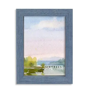 Sixtrees  5 x 7 in. Ethan Blue Wood Picture Frame