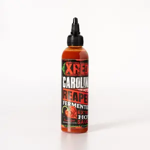 Xred's Carolina Reaper Hot Sauce - Extra Hot Carolina Reaper Pepper Puree, Premium Louisiana Cane Vinegar, 2-Year Shelf Life, Louisiana Style Hot Sauce Flavor Spicy Dip