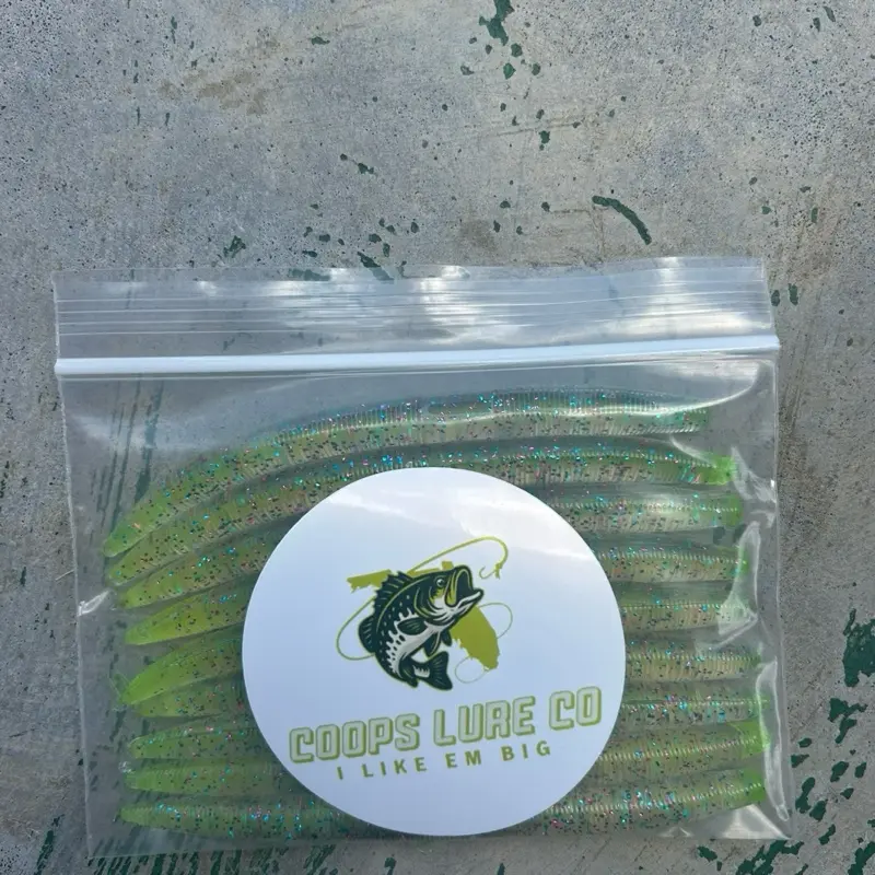 Cosmic Lime Green Senko Soft-Plastic Fishing Lures