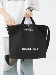 Canvas Tote Bag for Women-Large Cotton Crossbody Handbag Work bags for women Crossbody bags analog bag Multifunctional Tote Bag with Adjustable Strap and Multiple Pockets for Work ,Travel Casual Organize Style Oversized