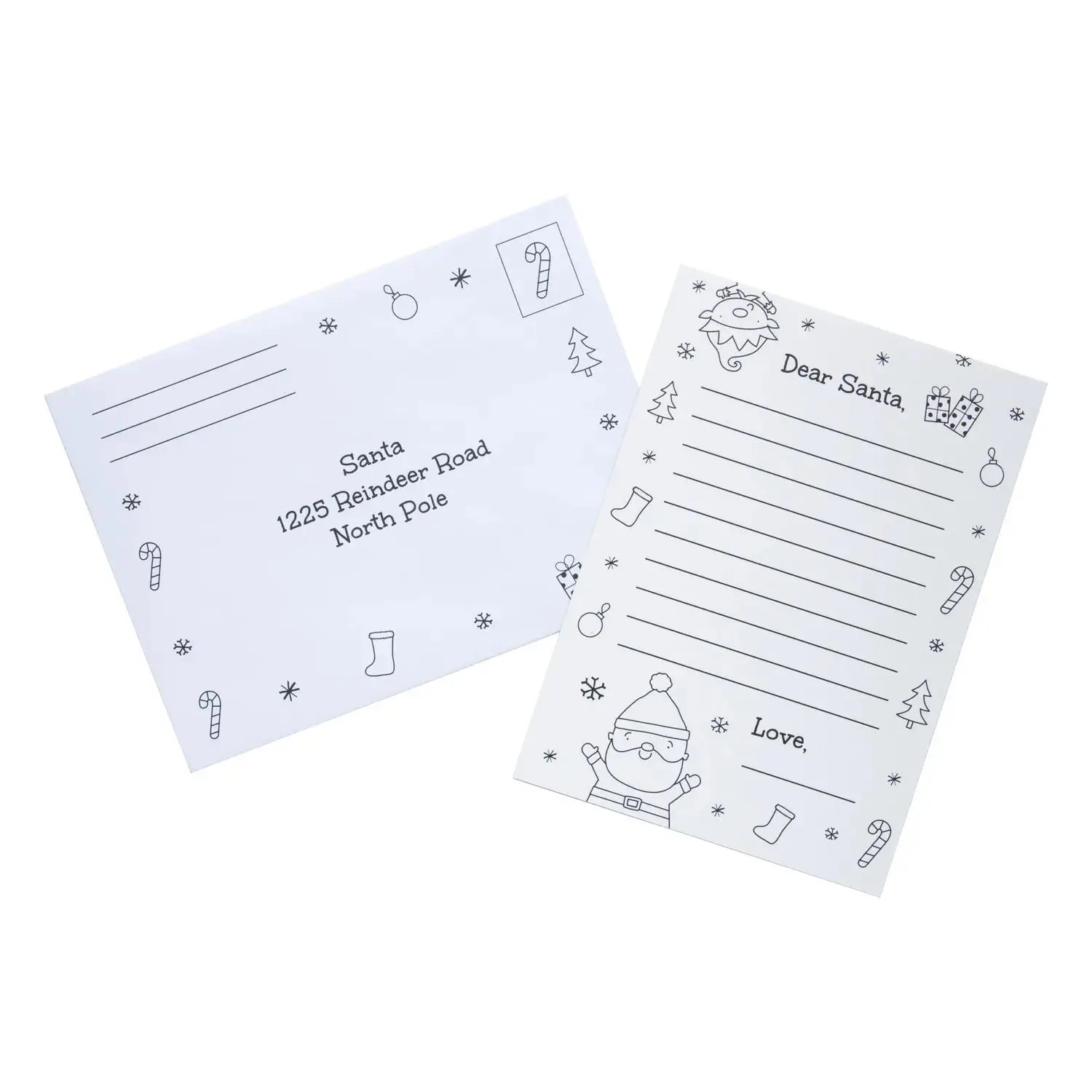 Color Your Own Letters to Santa with Envelopes - 24 Pc.