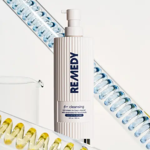 REMEDY Cream-to-Foam Cleanser with Ceramides - Gentle Super Stacked Hydrating Face Wash