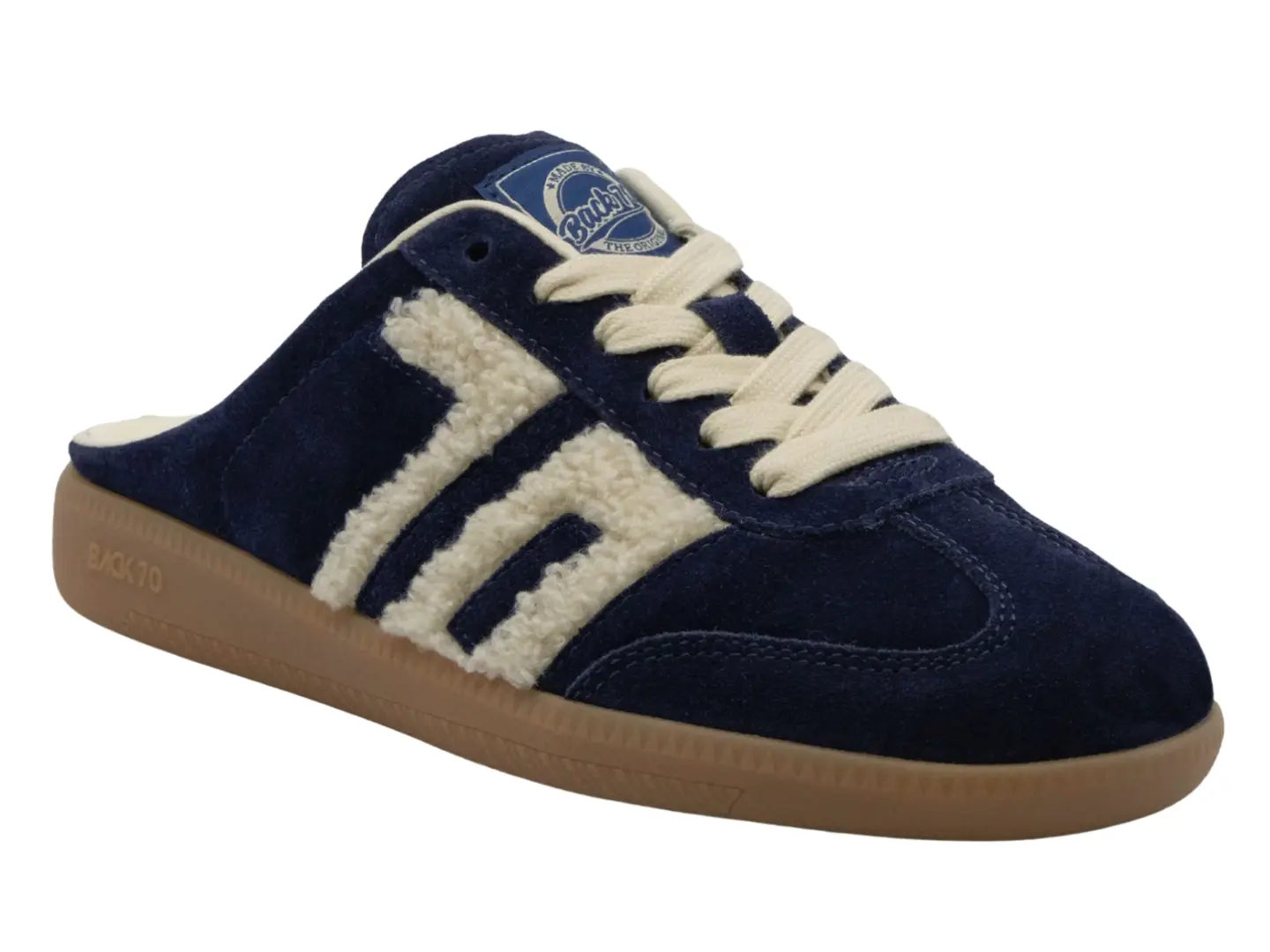 Back 70 Women's Easter W26 Navy Teddy Backless Sneakers