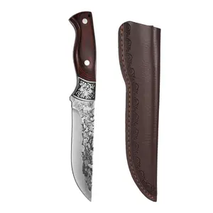 1pc Stainless Steel Multi-Function Knife with Full Tang Wood Handle - 5.1 Inch Professional Chef's Knife for Meat, Fruit, Steak Slicing - Suitable for Kitchen, BBQ, Outdoor Camping - Perfect Gift for Christmas, Thanksgiving, Christmas