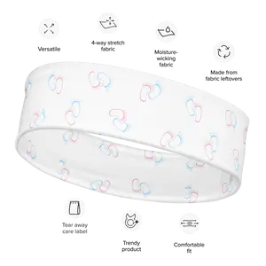 Baby Footprints Headband for Mother Baby NICU L&D Nurses and Healthcare Workers Uniforms Soft Stretchy Moisture-Wicking 82% Polyester 18% Spandex