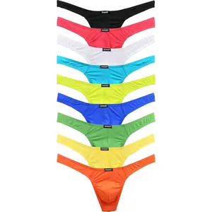 Men's Thong Underwear Sexy Low Rise T-Back Under Panties