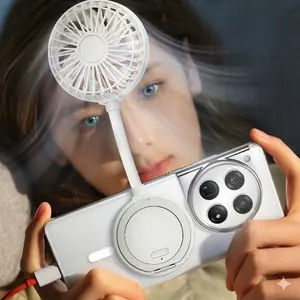 New Magnetic Mini Fan Outdoor Portable Handheld USB Fan, Multifunctional Silent Desktop Fan with Phone Holder, Compact and Lightweight