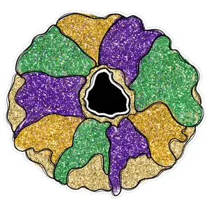 Mardi Gras King Cake Door Hanger, wood sign, DECOE-W-903451, 22" Door Hanger