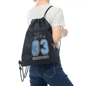 Miku Anime Character Print Drawstring Backpack Gym Sports Bag Casual Lightweight Travel Sackpack for Teen Fans Gift Holiday Birthday Christmas Present
