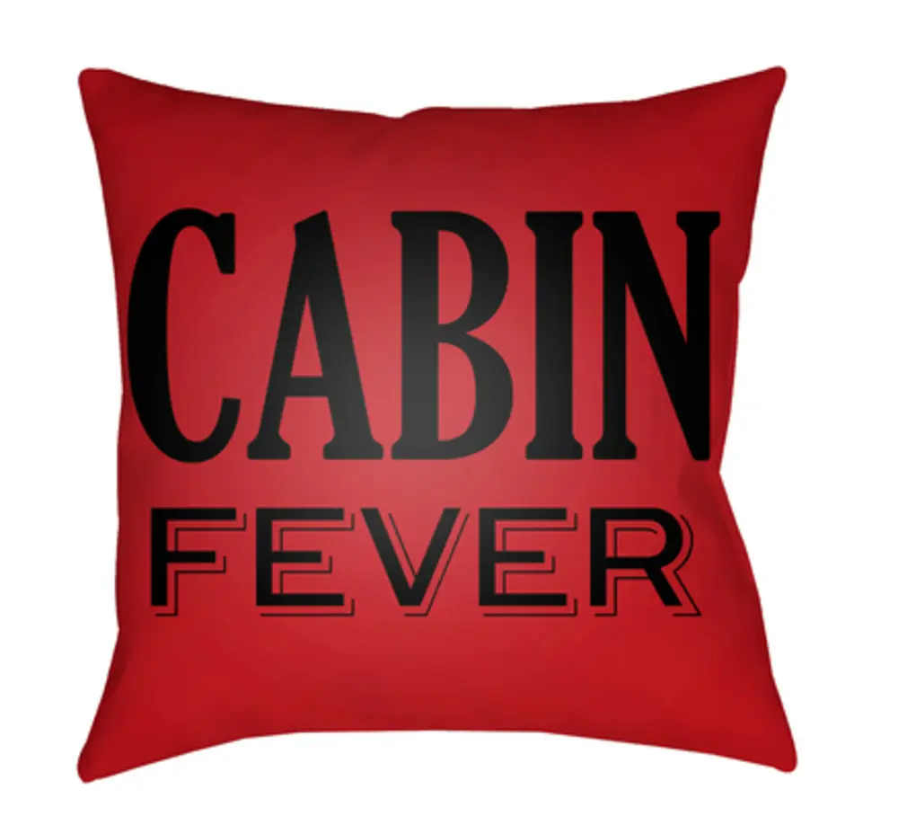 Artistic Weavers LGCB2032-2020 Artistic Weavers Lodge Cabin Cabin Fever Poly Filled Pillow - Bright Red & Black - 20 x 20 in.