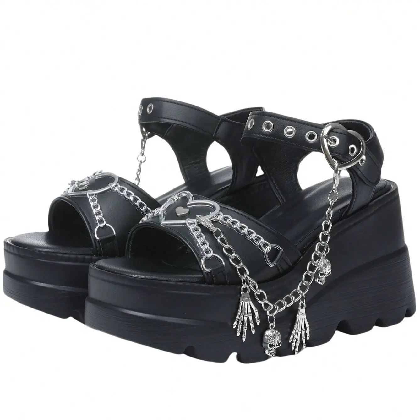 black with skull chain