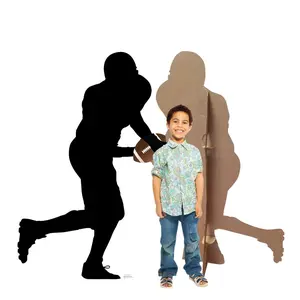 Advanced Graphics 2394 Football Player Running Silhouette Cardboard Cutout, 68x44 in. Home Decor Standup