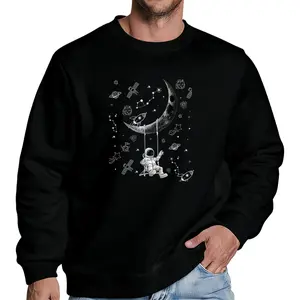 Purple Astronaut Long Sleeve Sweatshirt – Fun NASA Space Design for Science Enthusiasts