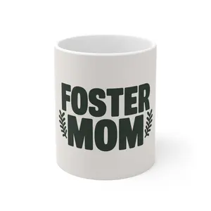 Funny Foster Mom Coffee Mug - Microwave-Safe, Non-Toxic Ceramic Mugs - Novelty Humor Gift for Birthday, Christmas, Microwave-Safe Mugs
