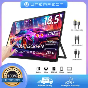 UPERFECT 18.5 inches 120Hz Touchscreen Portable  Gaming Monitor  1080P Ultra-thin Display  Wide and Detailed Screen, Ideal for Home and Office Use  Supports One-Cable Connection