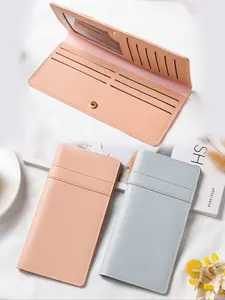 Women's Long Wallet, Casual Trendy Wallet, Casual Fashion Money Clip, Ultra-Thin Card Holder, Multi-Card Slots, Unisex Design, Essential Daily Use Gift