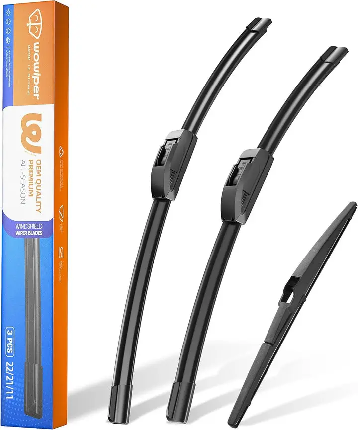 Jeep Grand Cherokee 2014-2021 Wiper Blades, WOWIPER 22"+21" Front & 11" Rear Windshield Wiper Blade Set, All-Weather Replacement Wipers