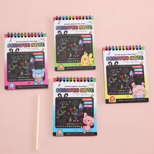 4-Pack Kids Scratch Art Book Set for Creative Drawing and Rainbow Reveal Activities