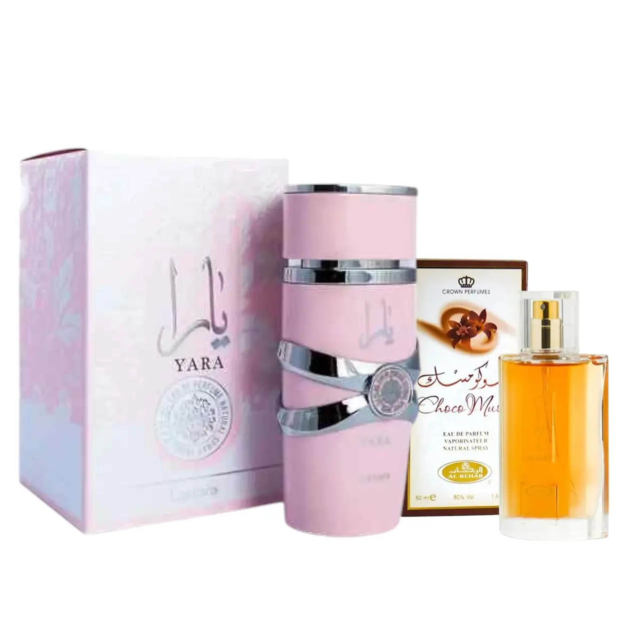 2 Pack of Yara for Women EDP 100ML by Lattafa and choco musk 50 ml