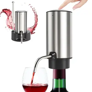 Electric Wine Aerator Wine Pump Dispenser for Bottles Elegant Stainless Steel Rechargeable Gift for Wine Lovers Fast Aeration & Eco-Friendly Design
