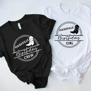 Nashville Birthday Trip T-shirt, Nashville Birthday Girl Shirt, Nashville Birthday Crew Tee, Cowgirl Birthday Party T-shirt, Nashville Birthday Vacation Shirt, Girls Trip Tee