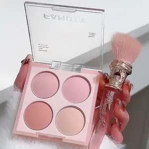 Four-Color Blush Palette 3 Shades | Soft Girl Pink Glow