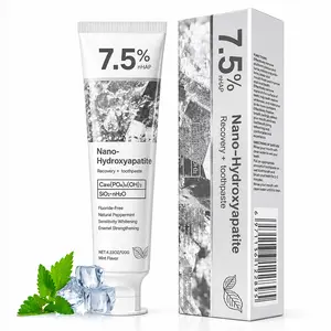7.5% nHAP Hydroxyapatite Toothpaste,  Advanced Enamel Protection, Gentle Care & Fresh Mint, 4.23oz Fluoride-Free Toothpaste for Sensitive Teeth #SummerVibes Oral Whitening Daily Repair Restore