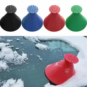 Frost buster Ice Scrapers for Car Windshield with Funnel, Round Snow Scraper